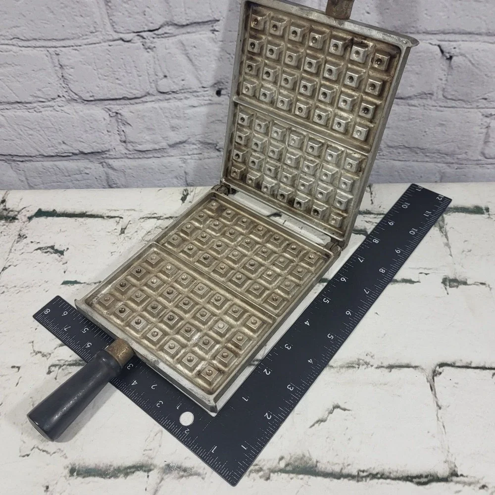 Antique Waffle Iron For Armstrong Table‎ Stove Cast Aluminum Made In USA